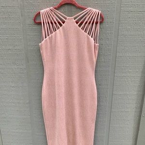 Dress the Population pale pink dress with strappy shoulders